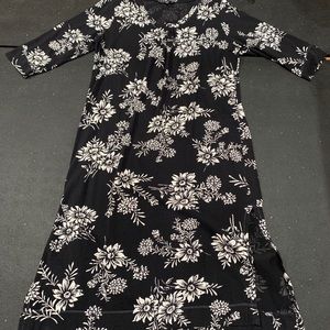 Soma Black Floral Dress size XL